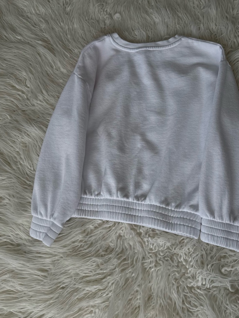 adidas White Pullover Sweatshirt with Neon Floral Print - Picture 9 of 11